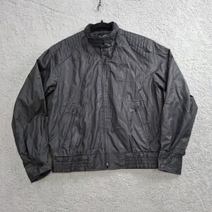 Vintage Bomber Moto Jacket Mens M Members Only Style Chin Strap Lightweight‎
